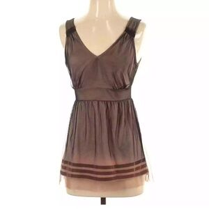 The Limited Y2K M Sheer babydoll Mesh Top Nude Black Ombre Indie Sleaze Grunge